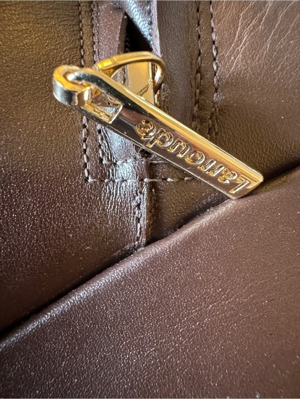 Larroude Dani Flatform Boot In Brown Leather
